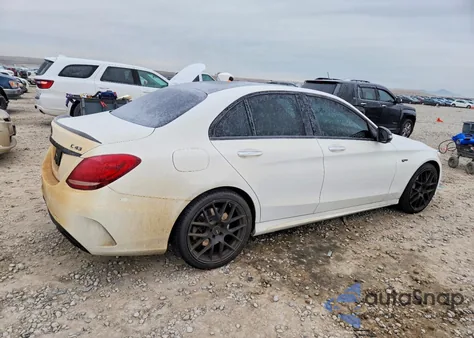 2017 Mercedes-Benz C 43 4Matic Amg z USA, uszkodzony, nr VIN 55SWF6EB0HU184888
